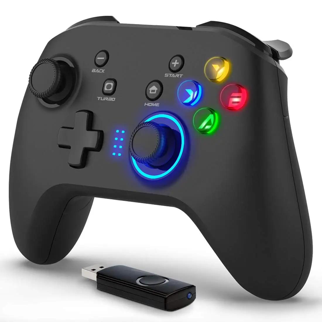 Joystick Gamepad Computer Game Controller wireless Gaming Controller  for PC Windows 7/8/10/11, PS3, Switch- Black