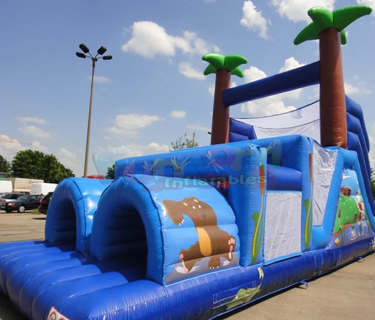 Commercial wholesale playground kids mini bouncer castle bounce house slide inflatable obstacle course