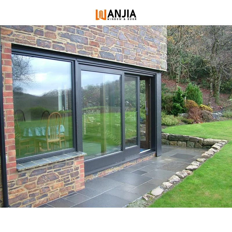Sound Insulation Glass Sliding Door System Modern Home Aluminum Framed Partition Sliding Doors Patio doors