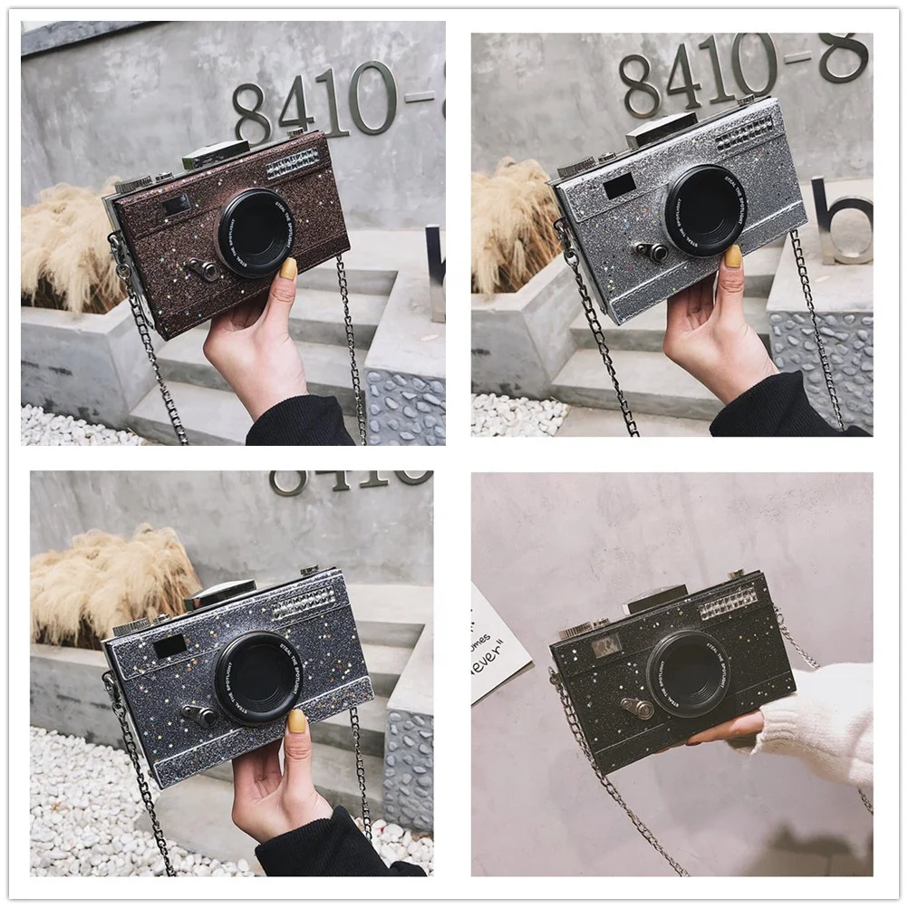 Fashion camera shape diamond purses crystal women clutch bag ladies clutch evening bag(ON-H54)