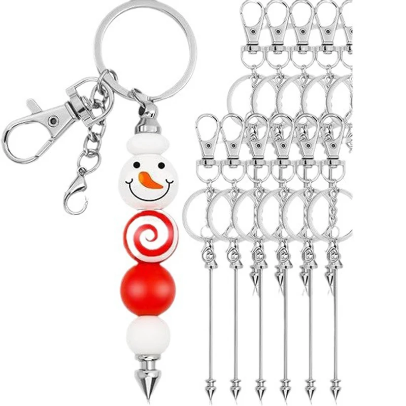 Fashion Metal DIY Blank Key chain Bar Handmade Beads Key accessories Crafting Jewelry Accessories Promotion Bead Key chain
