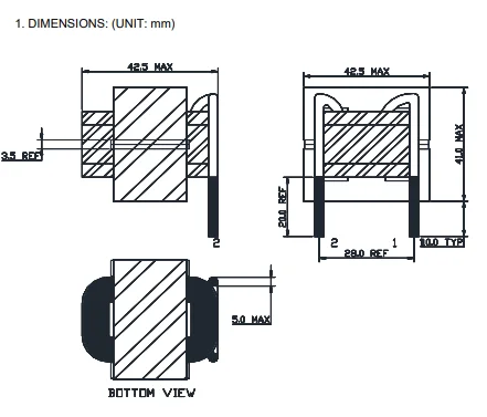 EE40C2 high frequency manufacture transformer 220v 40v isolation power transformers
