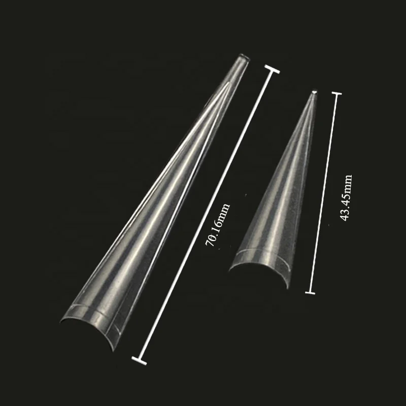 4Xl сверхдлинный острый тонкий наконечник для ногтей прямой Акриловый Прозрачный Искусственный получехол накладной 3XL очень