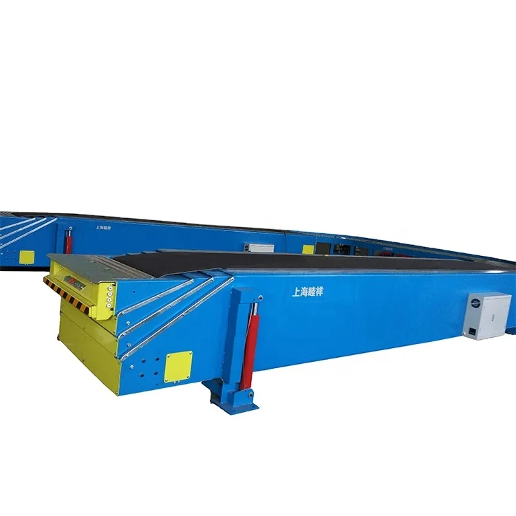 Extendable mobile Gravity telescopic belt  Conveyor system  Shanghai Muxiang  Conveying Machine for factory box bag package