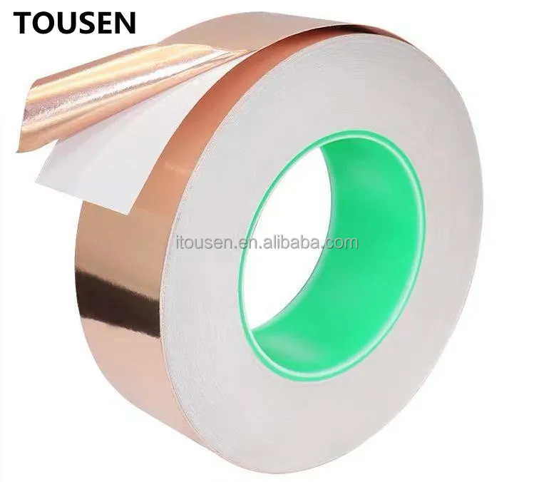 China Factory Copper Foil Adhesive Tape Customized Copper Foil Electrically Conductive Tape for electromagnetic shielding