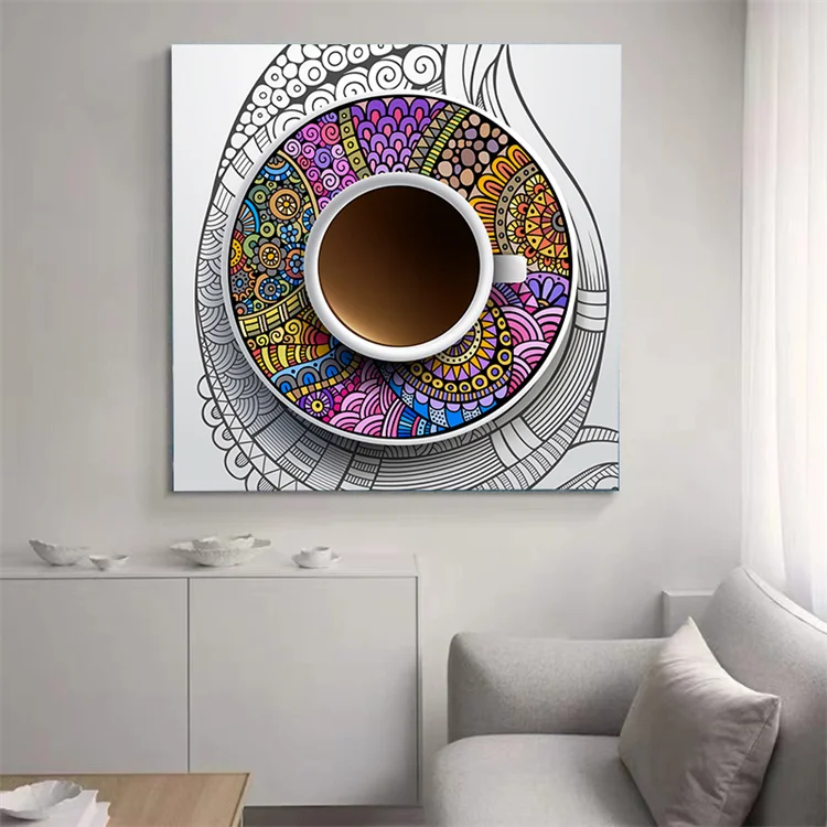 Islamic National Features Plates Decor Painting Pictures 3D 5D Canvas Painting For Home Living Room Dinning Room Bedroom