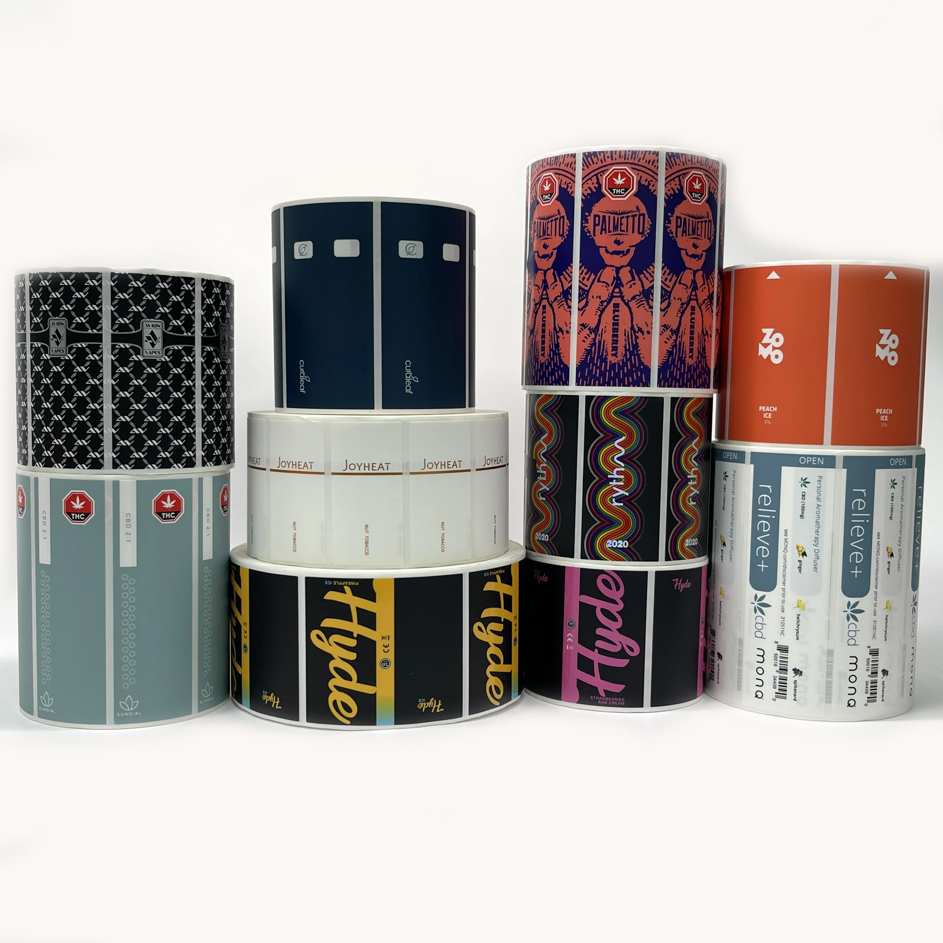 Custom sticker printing private label cosmetics packaging box strong adhesive paper sticker custom label medicine