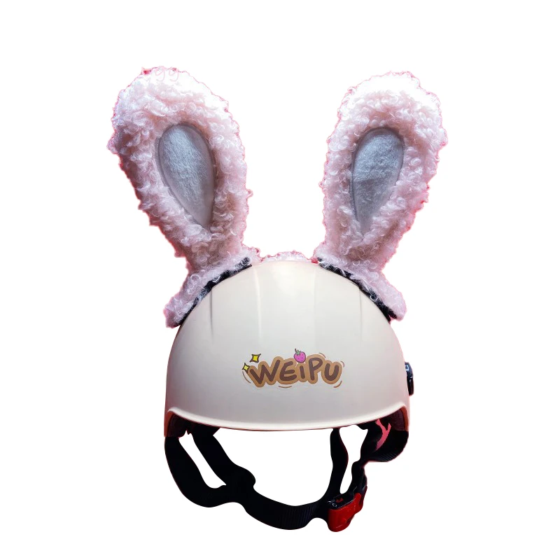 Sticky Hook And Loop Fastener Adhesive Helmet Accessories, Fun Helmet Bunny Rabbit Ears Covers for Snowboarding/