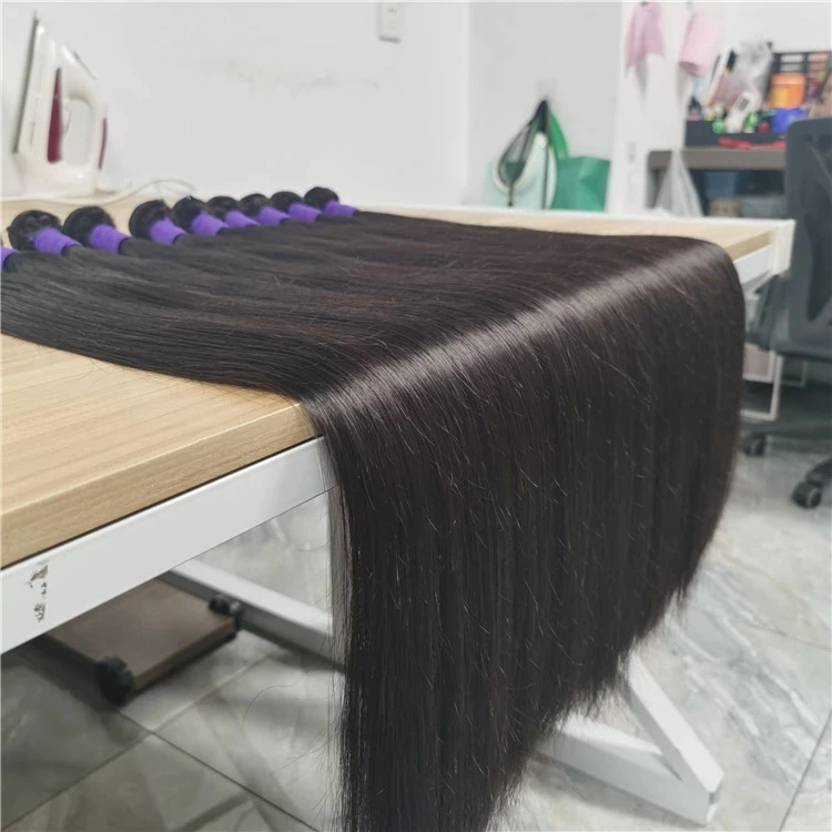 Free Sample Wholesale Indian Raw Virgin Cuticle Aligned Hair Bone Straight Super Double Drawn Human Hair