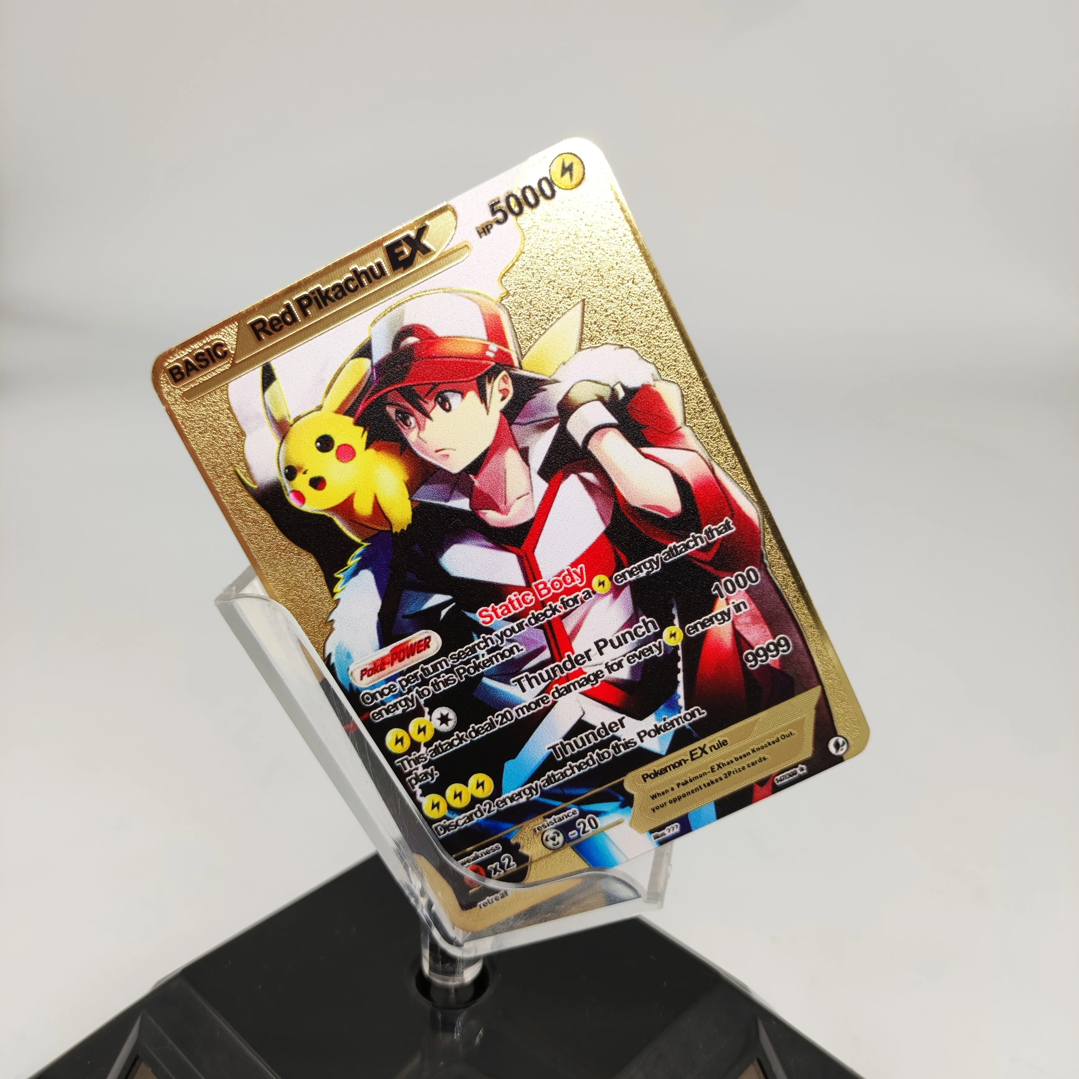 2022 Boya Vmax Gx Gold Card Metal Pokemon Cards 1st First Edition New Trading Playing Cards Game