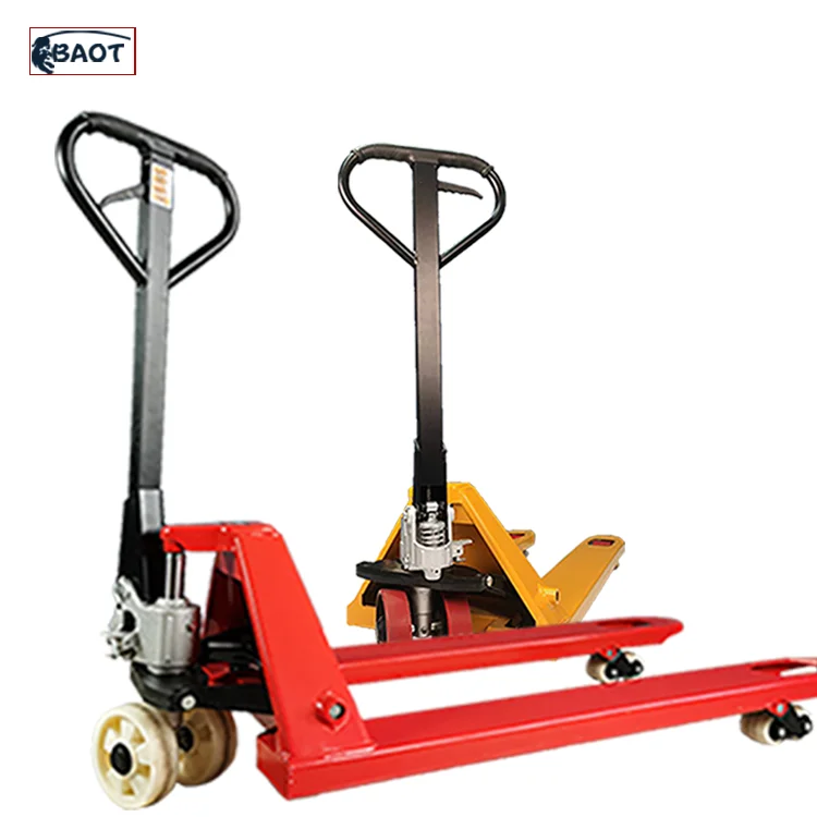 Baot heavy duty Manual PU Wheels And Optional Scale System Pallet Truck Hand Jack