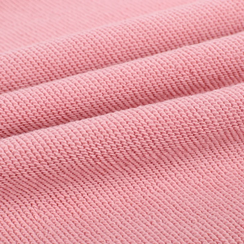Custom Color Plain Dye 100% Combed Cotton Loop French Terry Hoodies Cloth Fabric Supplier Heavy 400Gsm Terry Cotton Fabric