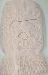 Custom winter hat Balaclava Face Mask Personalized 3 Holes Embroidery Pink Neon Balaclava Hat Ski Mask