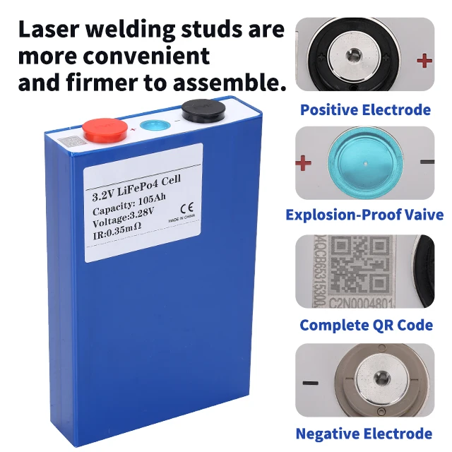 105Ah Cells Lfp Lithium Ion Batteries Solar Energy System lf105 Grade A 50Ah 80AH 90AH 100Ah Catl 120Ah 3.2V Lifepo4 105Ah