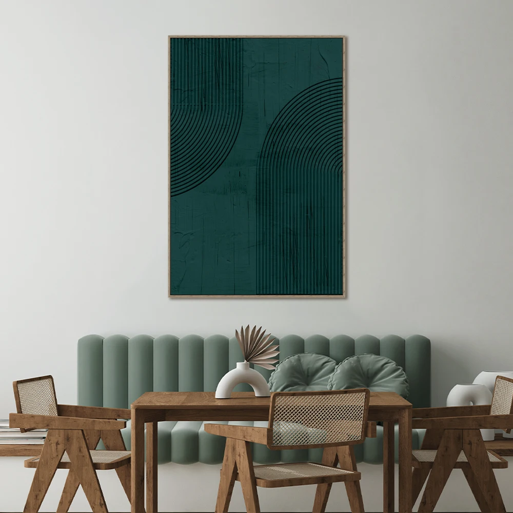 high quality abstract oil paintings 100%  handpainted modern wall art blue green still life paintings wall decor framed pictures