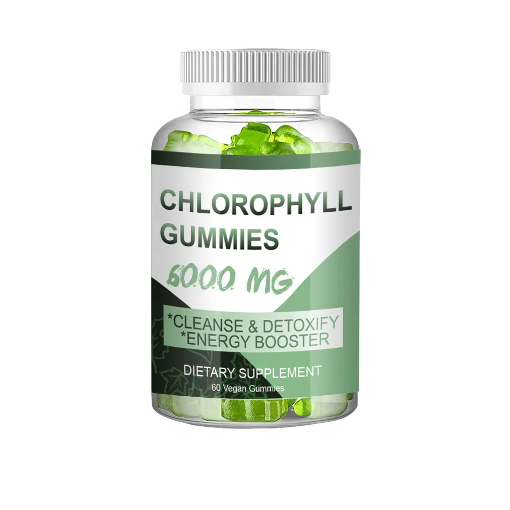 Delicious All Natural Green Concentrate Chlorophyll Gummies with Antioxidants Minerals and Vitamins
