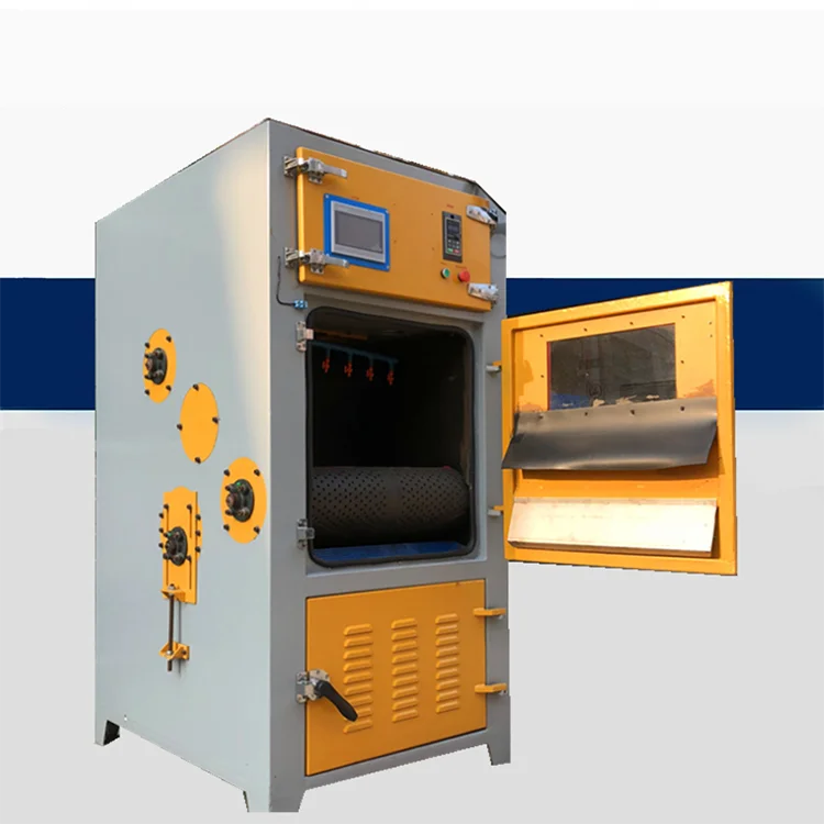 Deburring Plastic Crawler Rubber Belt Bead Sand Blaster Machine Automatic