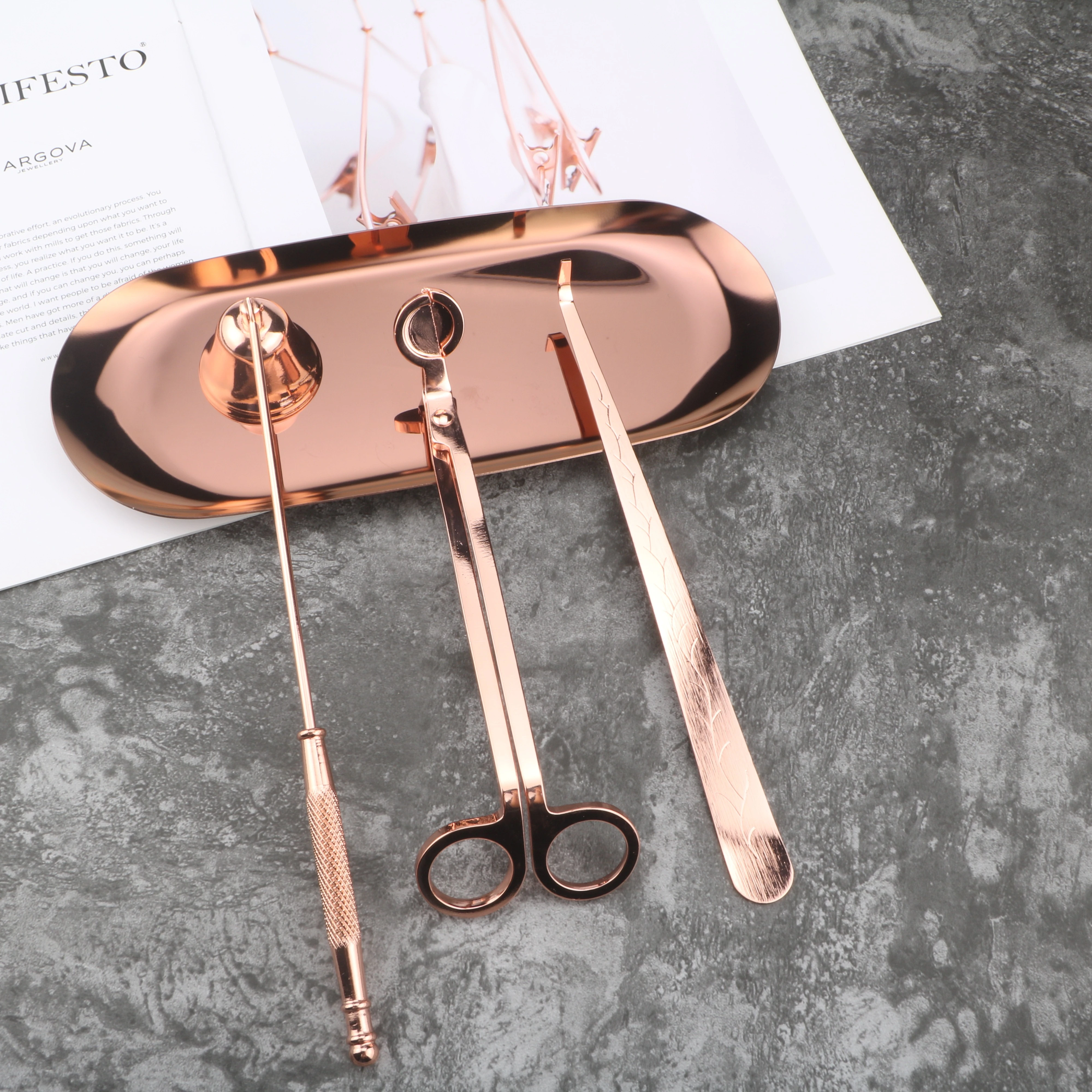 Candle Tool Kit  Candle Tools Wick Snuffer Trimmer Dipper Candle Scissors Three Pieces Hot Sell