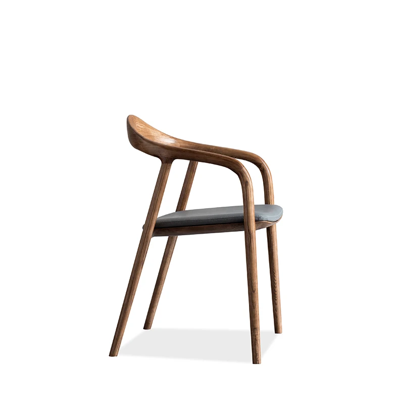 TPZ084 Wholesale luxury design restaurant modern solid wood armchair cafe hotel home furniture wooden dining chairs