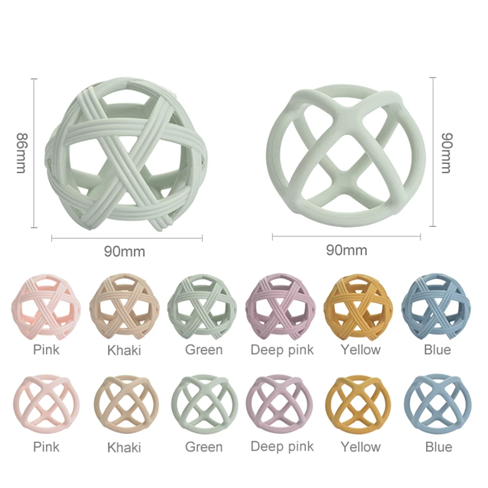 Maysun Wholesale Textured Food Grade Silicone Teething Baby Chew Grasping Toy BPA Free Kids Sensory Teething Ball