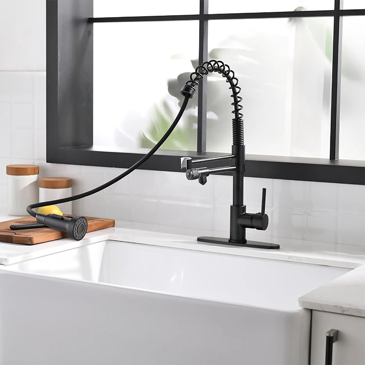Swivel Filter Matte 3 Way Flexible torneira cozinha grifo giratorio 360 Pull Out Black Sink Water Faucets Tap Kitchen Faucet