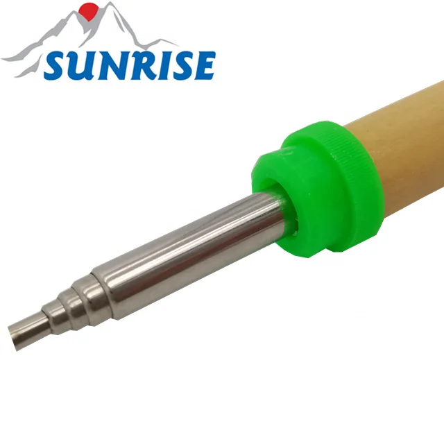 81083#Extendable BBQ hotdog roasting Telescoping fork with wooden handle