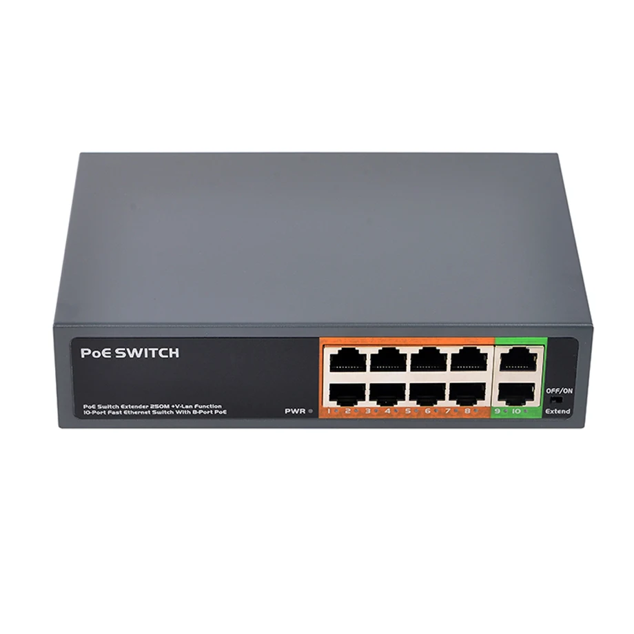 8CH PoE коммутатор 8-портовый ethernet для