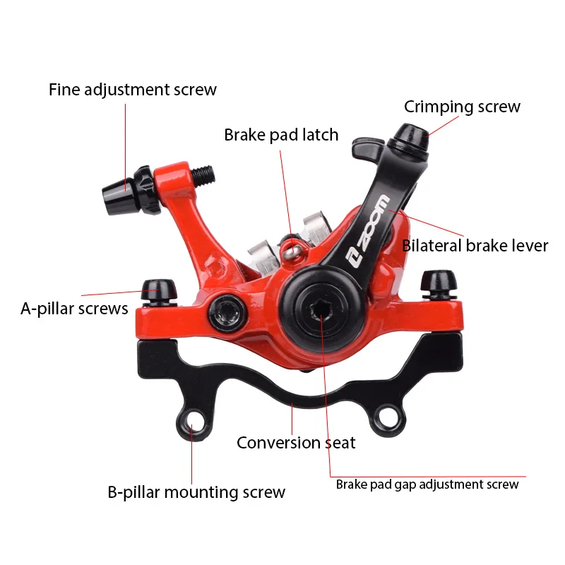 ZOOM DB-680 bicycle disc brake aluminum alloy used for front and rear brake mountain bike mechanical disc brake