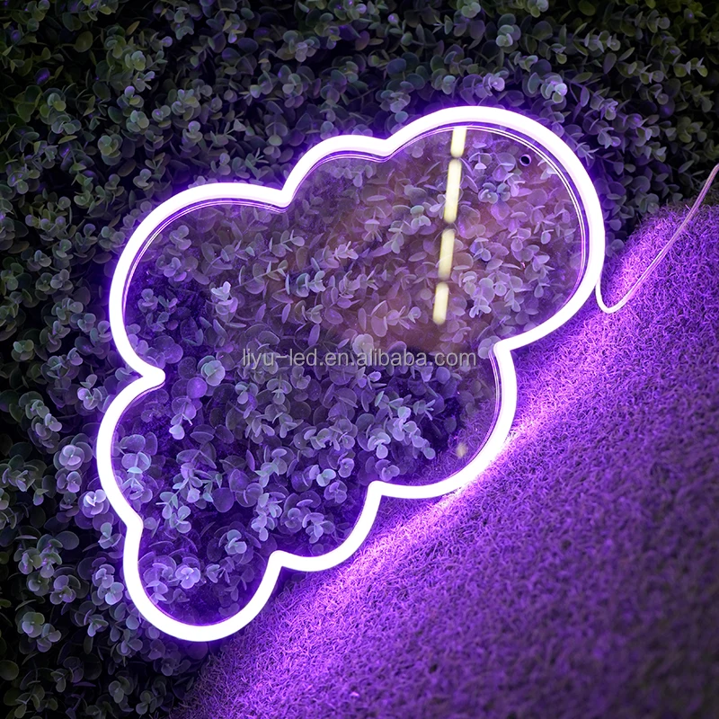 Blue neon cloud lights wall decor neon sign for bedroom