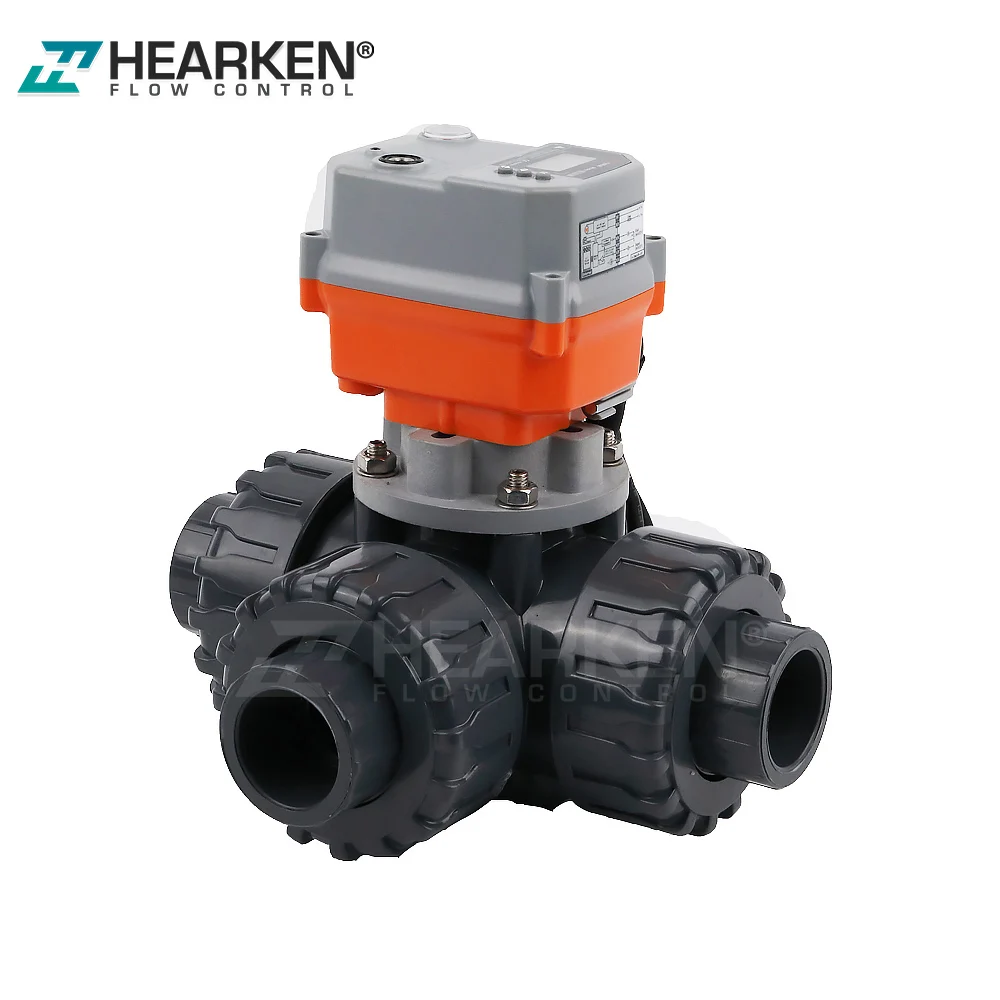 UPVC PVC 3 Way Electric Ball Valve