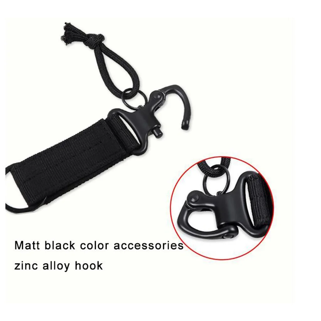 Cheap custom EDC molle climbing backpack hanging clip keychain nylon webbing carabiner hook tactical eagle beak belt buckle