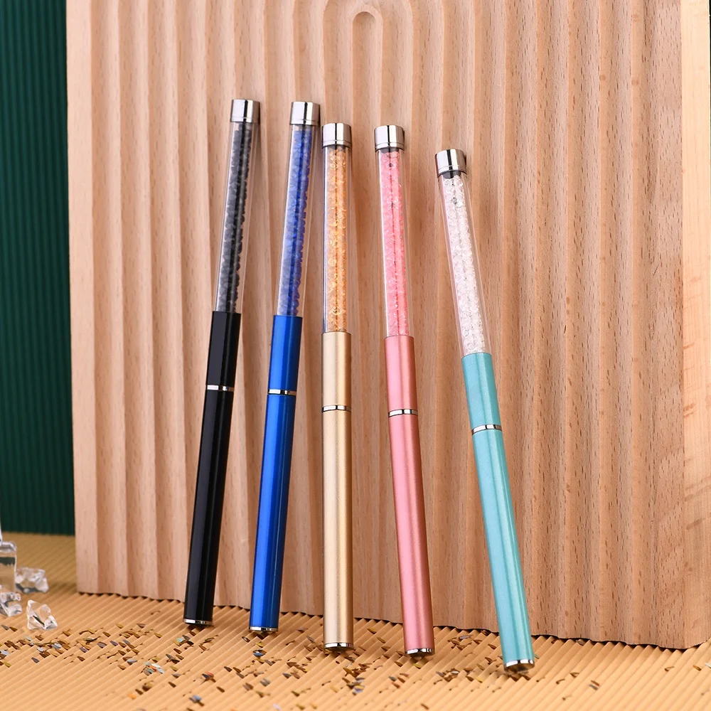 2022 Customized Hair Length 7/9/11/20/25mm 3D Brush Nail Art Liner Brush Dual Ended Long Liner Brushes UV Gel Painting Acrylic