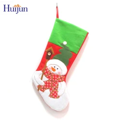 Christmas Crafts Classic Color Felt Christmas Stocking For Xmas Decoration