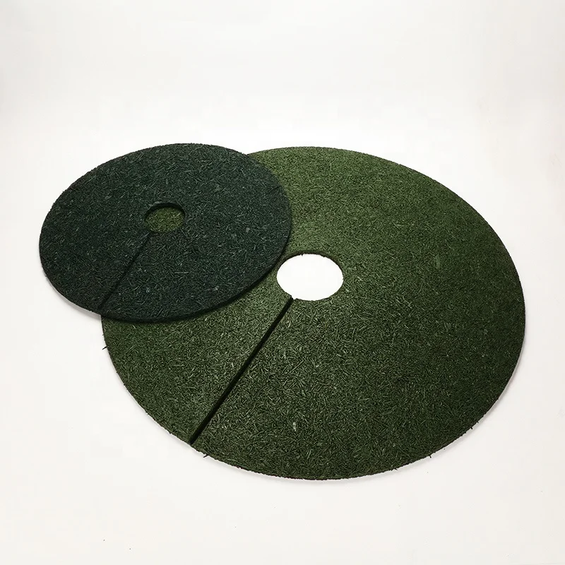 36 Inch Round Tree Protector Mat Garden Weed Round Cover Mat Rubber Mulch Ring Tree Protector For Weed Control Root
