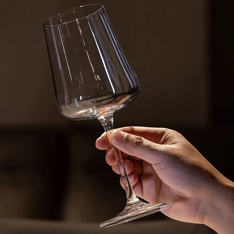 High Quality Clear Household  Customized Logo Clear Top Grade Wine Glass Cup Crystal