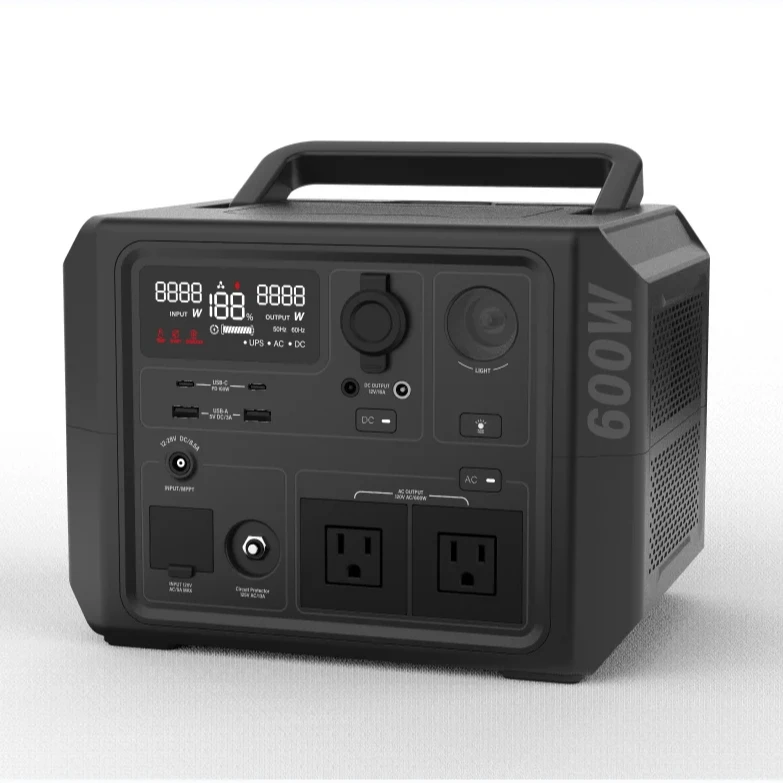 BoltPower Portable Power Station BP601 537.6Wh, 230V/50Hz 600W Pure Sine Wave AC Outlet, Solar Generator support solar charging