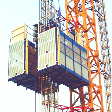 Manufacturer of High Quality Construction Passenger Hoist Elevator with Twin Cage