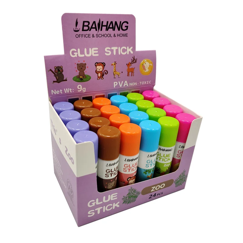 Factory Wholesale Custom Print logo Kids Stationery Supplies Pega Blanca Escolar Solid Glue Utiles Escolares White Glue School