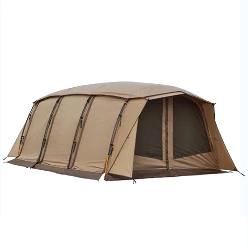 XIASHENG One-Bedroom Outdoor Camping Tent Multi-Person Cotton Tent Thickened Storm Pole Oxford Tunnel Wildland Roof Top Tent
