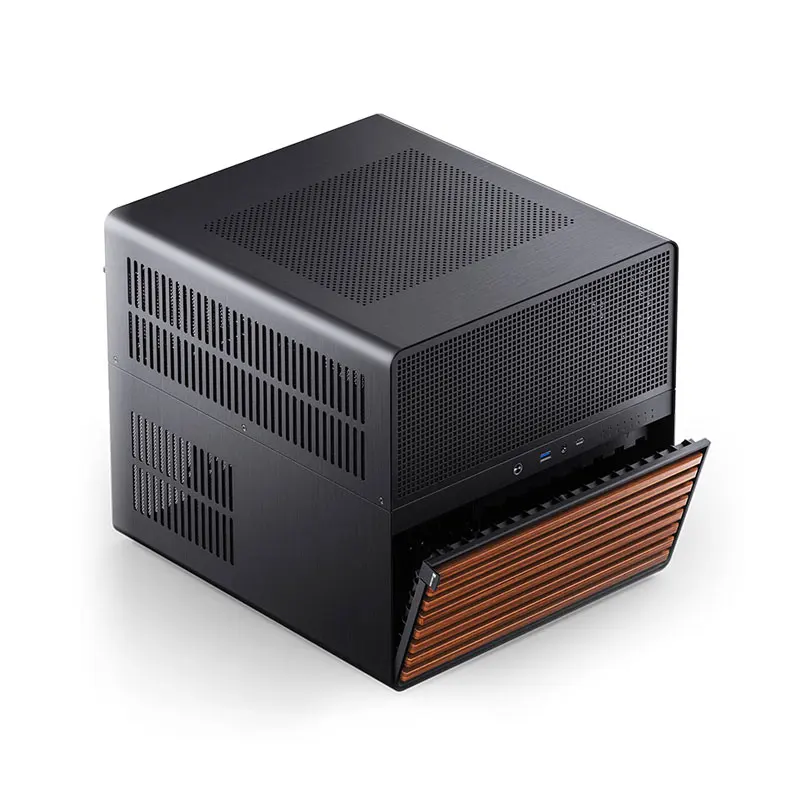 JONSBO N5 Mini-ITX алюминиевое мини-шасси ATX Mid Tower чехол 8 + 1 HDD Bay двойные вентиляторы 120 мм SFX PSU 1U USB акриловый материал Чехлы для ПК