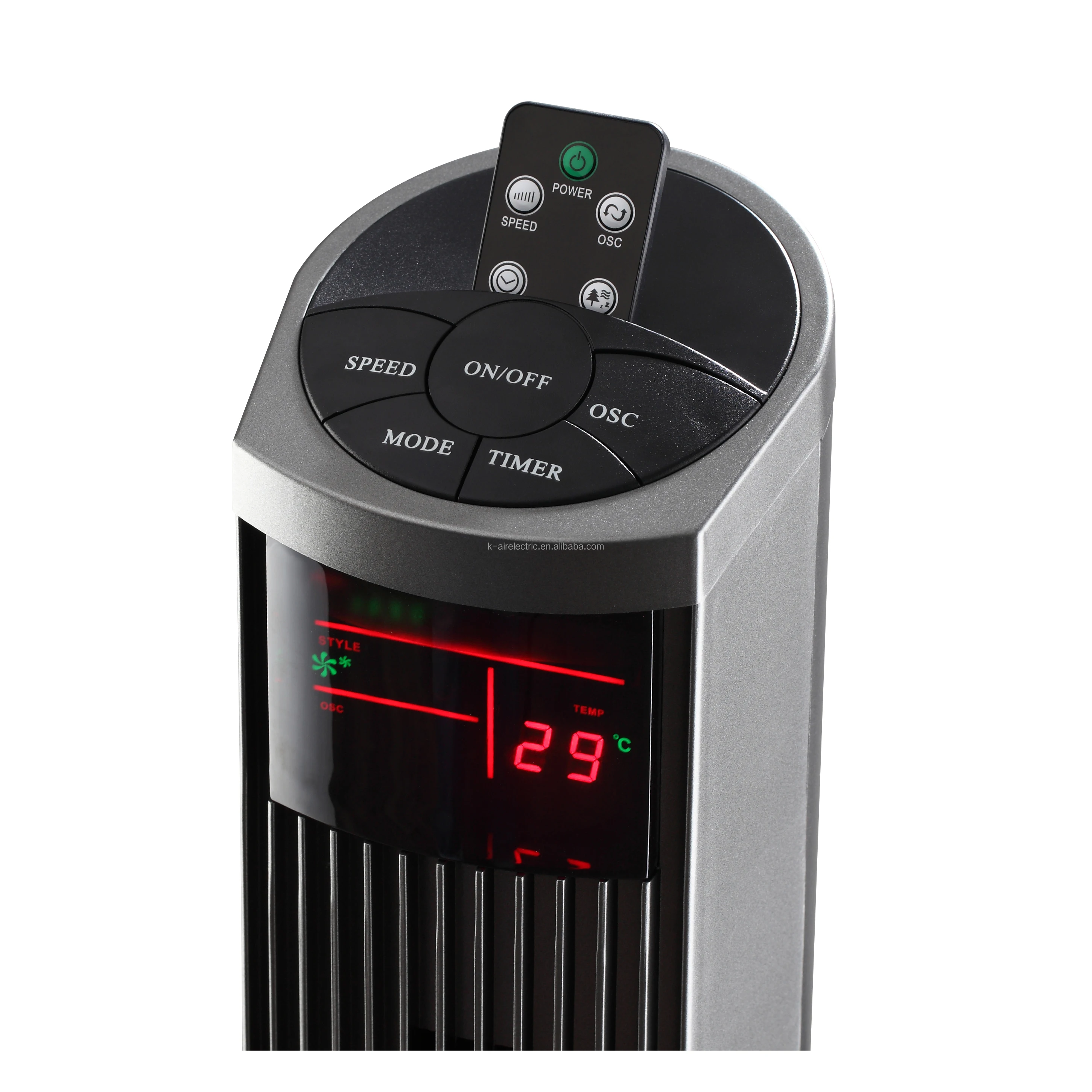 Super quiet, low noise and space-saving swing cooling tower fan for household appliances