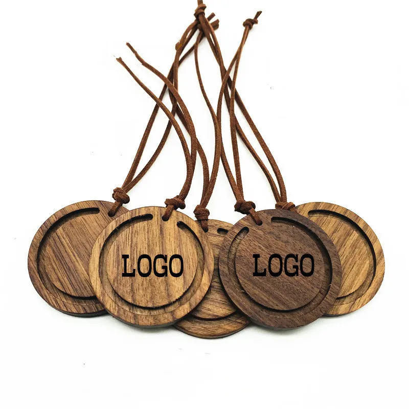 Cheap Promotional Custom Logo Car Hanging Air Freshener Long Lasting Auto Scent Fragrance Airfreshener Wooden Perfume Diffusers