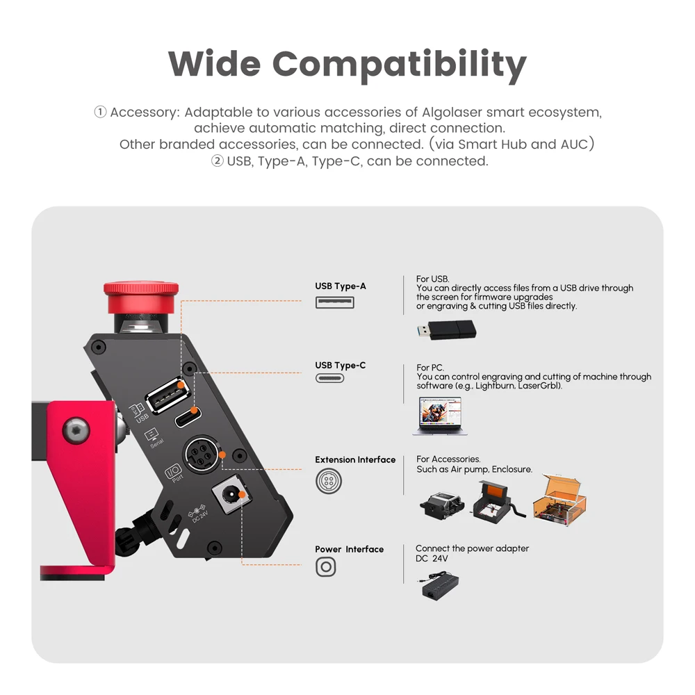 Algolaser DIY KIT MK2 10W Power High Precision Metal Laser Engraver and Cutter Machine for Wood, Acrylic, Leather