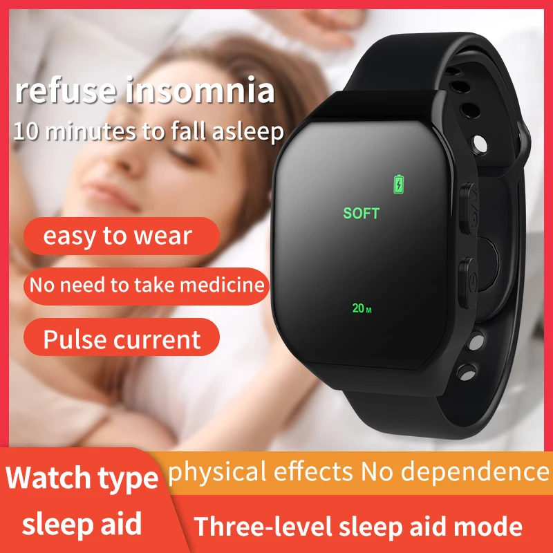 Microcurrent Technology Sleep Aid Machine Handheld Insomnia Relief Device Wristband Sleep Aid watch for Adults Good Sleep