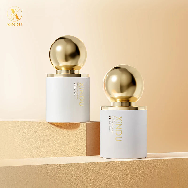 30ml 50ml Cream Foundation Lotion Pump Bottle  Empty Glass Oil Spray Serum Lotion Pump Bottle With Gold Pump Head