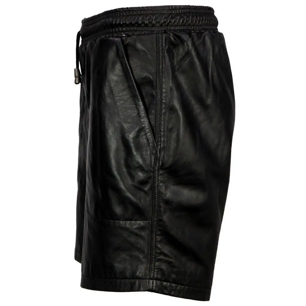 Real Leather Men Boxer Shorts Sexy Wet look Push Up Effect with Front Club wear bag