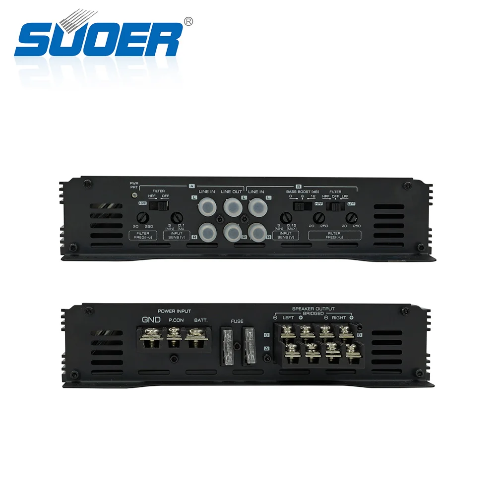 Suoer AR-480 car audio amplifier USA markert good price car amplifier 4*80 watts accept OEM and ODM