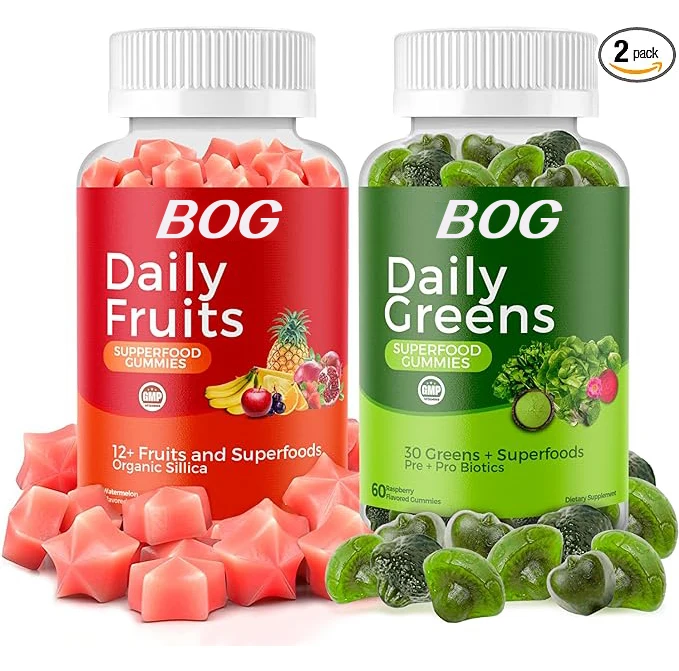 OEM/ODM Superfood Fruits and Veggies Gummies 12+ Superfruits & 30 Veggies, Fruit & Herbs, Fruit and Vegetable Vitamins
