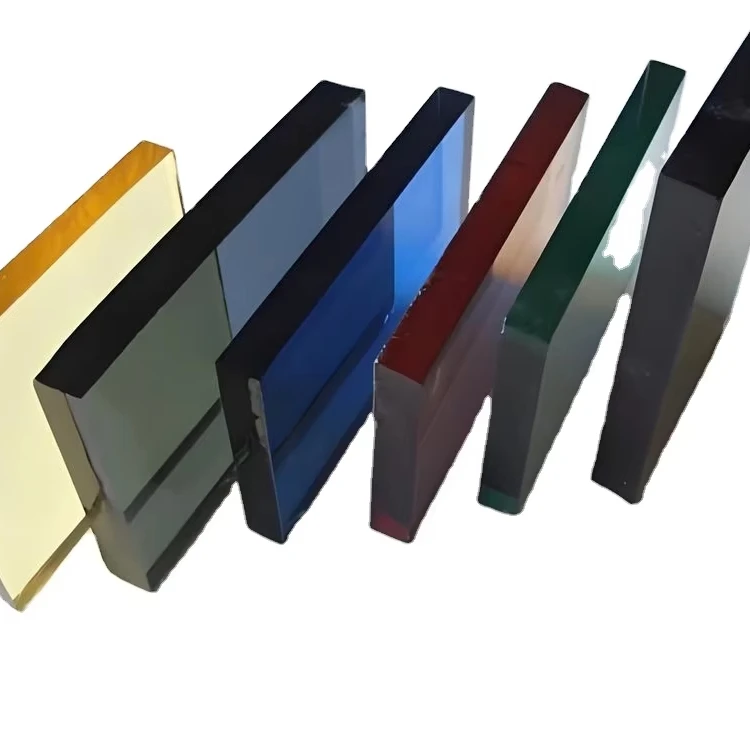 High Quality 10mm & 12mm Colored Tempered Window Glass for Outdoor Usage for Solar Applications Curtain Wall Decoration Curtains