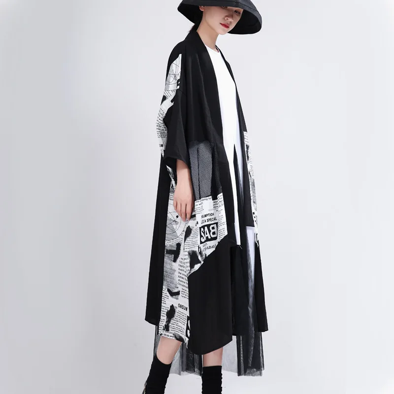 Plus Size Retro Long Cardigan Light Weight Women 2023 Sun Protection Clothing Kimono Cardigan Women Long Cardigan Femme Coat